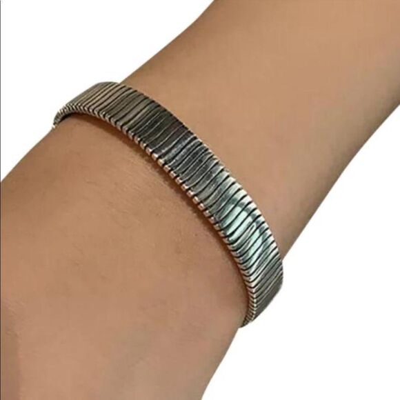 The Minimalist Cuff Bracelet in 925 open, adjustable unisex - Picture 1 of 12